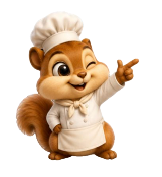 Squirrel pointing at the Scan Photo button